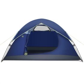 4-Person Dome Camping Tent with Removable Rain Fly & Carrying Bag;  Waterproof & Windproof;  for Camping;  Hiking;  Traveling