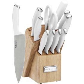 Cuisinart C77SSW12P Color Pro Collection 12-Pieces Block Cutlery Set - White