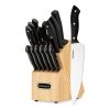 Cuisinart Classic 15pc Black Triple Rivet Knife Block Set, CEBK3R-15P3