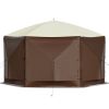 VEVOR Camping Gazebo Tent, 10'x10', 6 Sided Pop-up Canopy Screen Tent for 8 Person Camping, Waterproof Screen Shelter w/Portable Storage Bag