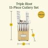 Cuisinart Classic Forged White Triple Rivet Knife Block Set, C77WTR-15P3