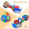 5Pcs Kids Ball Pit Tents Pop Up Playhouse w/ 2 Crawl Tunnel & 2 Tent For Boys Girls Toddlers