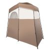 VEVOR Camping Shower Tent, 83" x 42" x 83" 2 Rooms Oversize Outdoor Portable Shelter, Privacy Tent with Detachable Top, Pockets