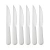 12-piece Forged Kitchen Knife Set in White with Wood Storage Block;