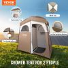 VEVOR Camping Shower Tent, 83" x 42" x 83" 2 Rooms Oversize Outdoor Portable Shelter, Privacy Tent with Detachable Top, Pockets