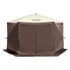 VEVOR Pop Up Gazebo Tent, Pop-Up Screen Tent 6 Sided Canopy Sun Shelter with 6 Removable Privacy Wind Cloths & Mesh Windows