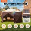 VEVOR Pop Up Gazebo Tent, Pop-Up Screen Tent 6 Sided Canopy Sun Shelter with 6 Removable Privacy Wind Cloths & Mesh Windows