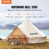 VEVOR 5-8 Person Canvas Glamping Bell Tent, Breathable Waterproof Yurt Tent with Stove Jack and Detachable Side Wall for Family Camping